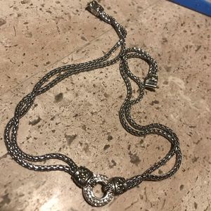 John Medeiros Antiqua Pavé Circle Necklace